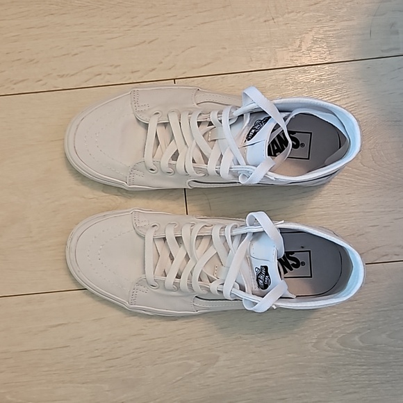 Vans Sk8-Hi Tapered Canvas Shoe True White B6/W7.5 - Picture 5 of 11